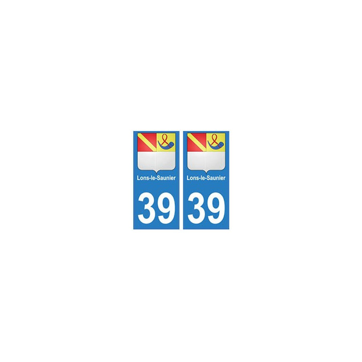 39 Lons-le-Saunier autocollant plaque blason armoiries stickers département ville