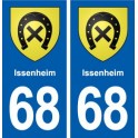 68 Issenheim blason autocollant plaque stickers ville