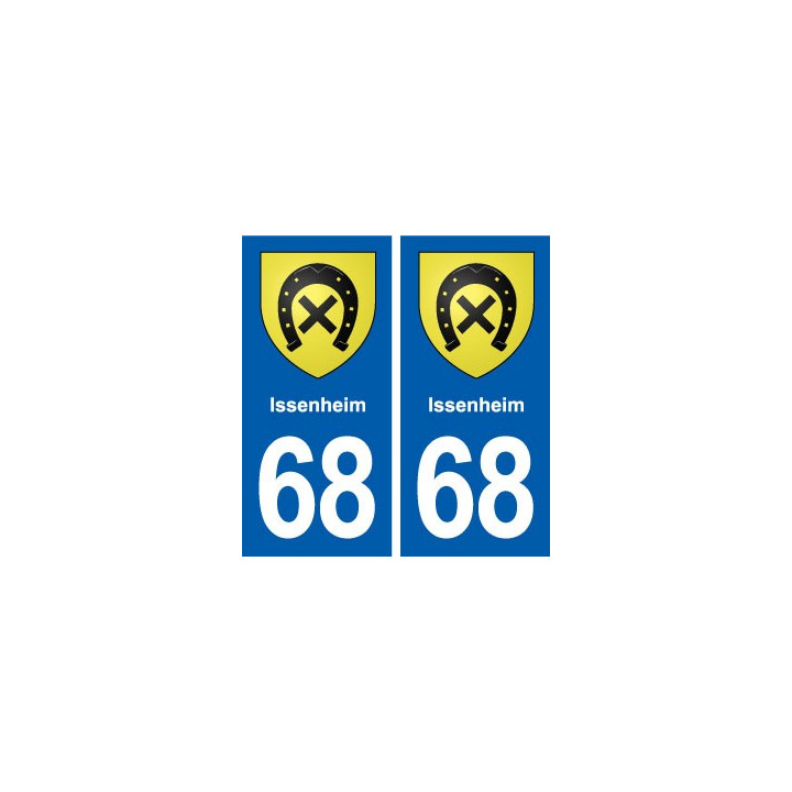68 Issenheim blason autocollant plaque stickers ville