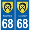 68 Issenheim blason autocollant plaque stickers ville
