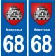 68 Masevaux blason autocollant plaque stickers ville