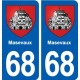 68 Masevaux blason autocollant plaque stickers ville