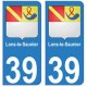39 Lons-le-Saunier autocollant plaque blason armoiries stickers département ville