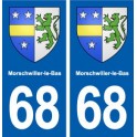 68 Morschwiller-le-Bas blason autocollant plaque stickers ville