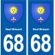68 Neuf-Brisach blason autocollant plaque stickers ville