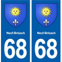 68 Neuf-Brisach blason autocollant plaque stickers ville