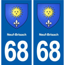 68 Neuf-Brisach blason autocollant plaque stickers ville