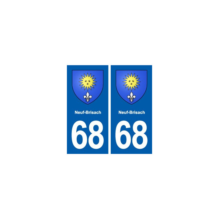 68 Neuf-Brisach blason autocollant plaque stickers ville