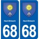 68 Neuf-Brisach blason autocollant plaque stickers ville