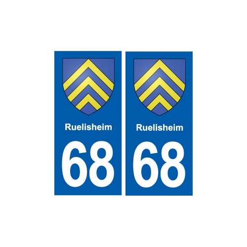 68 Ruelisheim blason autocollant plaque stickers ville