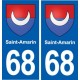 68 Saint-Amarin blason autocollant plaque stickers ville