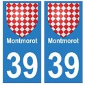 39 Montmorot autocollant plaque blason armoiries stickers département ville