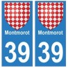 39 Montmorot autocollant plaque blason armoiries stickers département ville