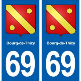 69 Bourg-de-Thizy blason autocollant plaque stickers ville