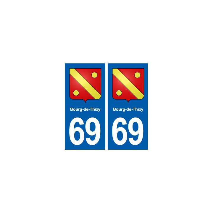 69 Bourg-de-Thizy blason autocollant plaque stickers ville