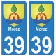 39 Morez autocollant plaque blason armoiries stickers département ville