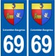 69 Colombier-Saugnieu blason autocollant plaque stickers ville
