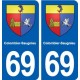 69 Colombier-Saugnieu blason autocollant plaque stickers ville