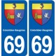 69 Colombier-Saugnieu blason autocollant plaque stickers ville