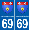 69 Fontaines-Saint-Martin blason autocollant plaque stickers ville