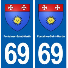 69 Fontaines-Saint-Martin blason autocollant plaque stickers ville