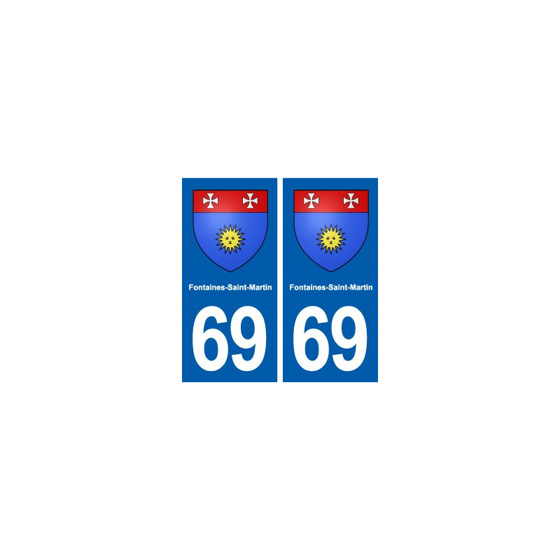 69 Fontaines-Saint-Martin blason autocollant plaque stickers ville