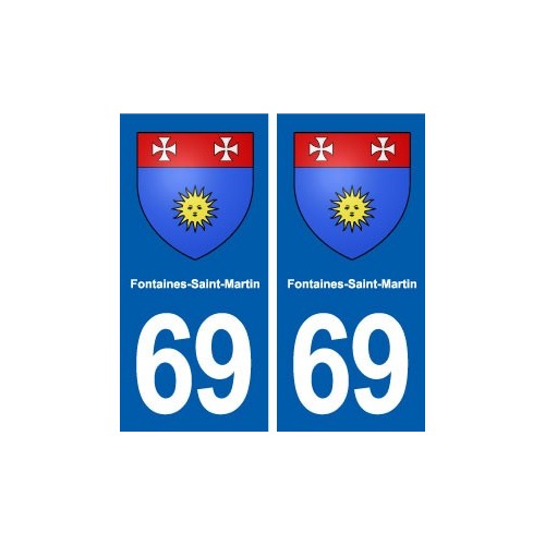 69 Fontaines-Saint-Martin blason autocollant plaque stickers ville