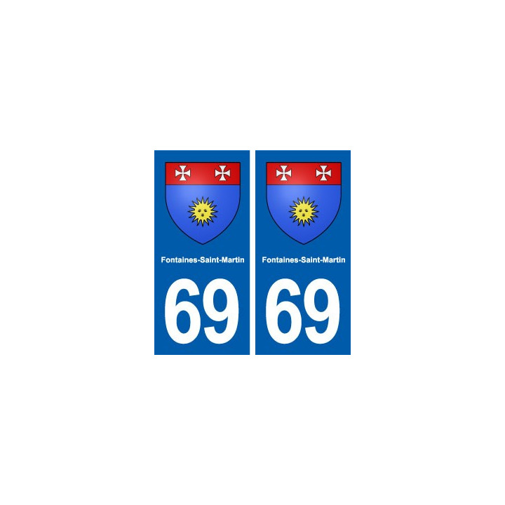 69 Fontaines-Saint-Martin blason autocollant plaque stickers ville