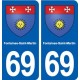 69 Fontaines-Saint-Martin blason autocollant plaque stickers ville