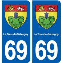 69 La Tour-de-Salvagny blason autocollant plaque stickers ville