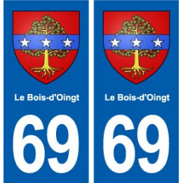 69 Le Bois-d'Oingt blason autocollant plaque stickers ville