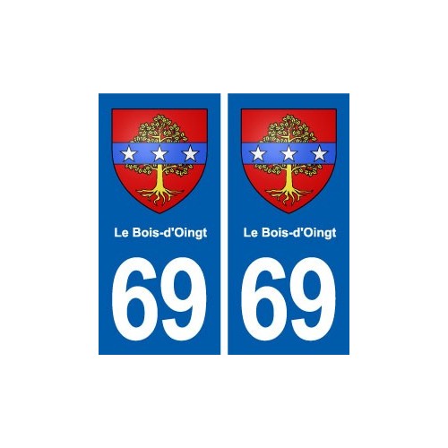 69 Le Bois-d'Oingt blason autocollant plaque stickers ville