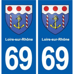 69 Loire-sur-Rhône blason autocollant plaque stickers ville