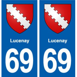 69 Lucenay blason autocollant plaque stickers ville
