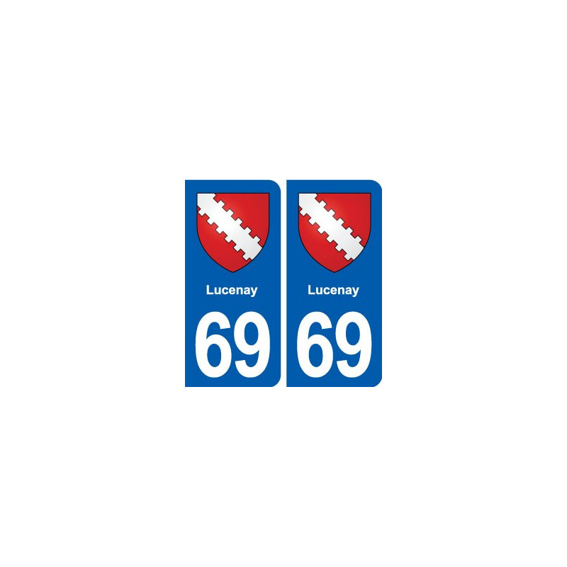 69 Lucenay blason autocollant plaque stickers ville