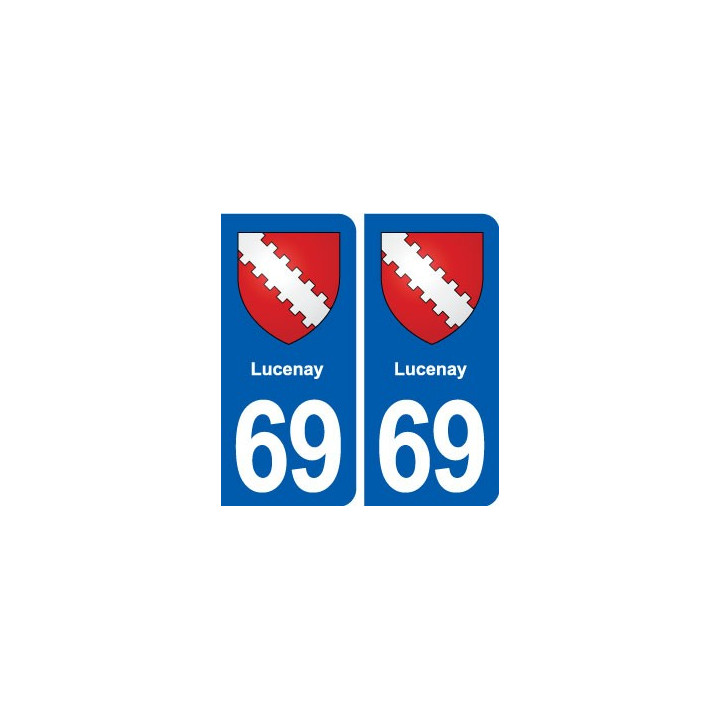 69 Lucenay blason autocollant plaque stickers ville