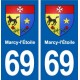 69 Marcy-l'Étoile blason autocollant plaque stickers ville