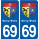 69 Marcy-l'Étoile blason autocollant plaque stickers ville