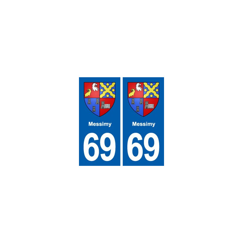 69 Messimy blason autocollant plaque stickers ville