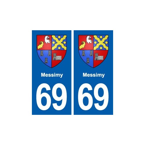 69 Messimy blason autocollant plaque stickers ville