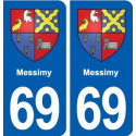 69 Messimy blason autocollant plaque stickers ville