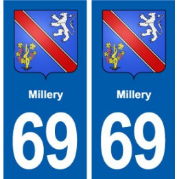 69 Millery blason autocollant plaque stickers ville