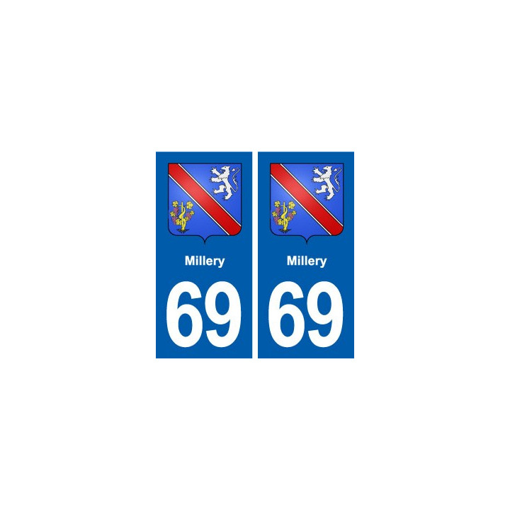 69 Millery blason autocollant plaque stickers ville