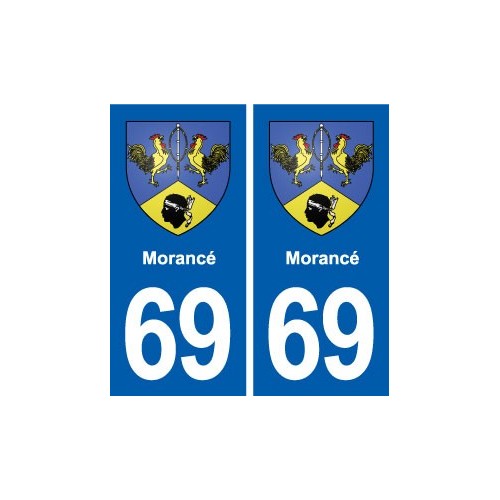 69 Morancé blason autocollant plaque stickers ville
