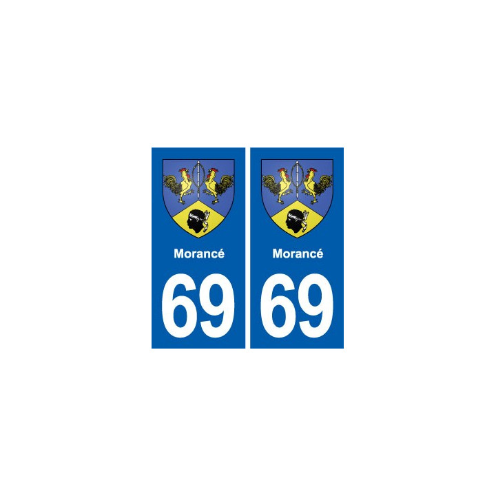 69 Morancé blason autocollant plaque stickers ville