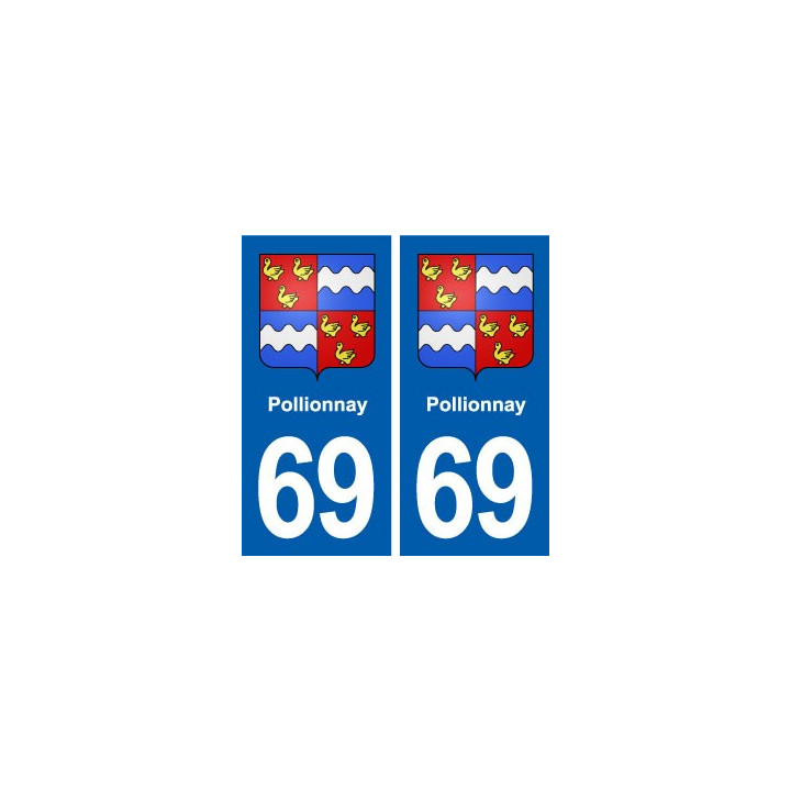 69 Pollionnay blason autocollant plaque stickers ville