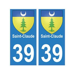 39 Saint-Claude autocollant plaque blason armoiries stickers département ville