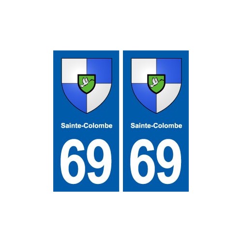 69 Sainte-Colombe blason autocollant plaque stickers ville