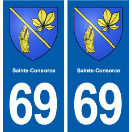 69 Sainte-Consorce blason autocollant plaque stickers ville