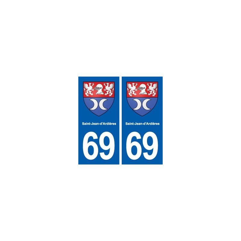 69 Saint-Jean-d'Ardières blason autocollant plaque stickers ville
